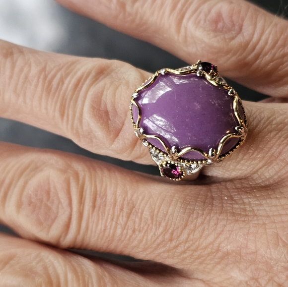 Genuine Sugilite and Rubellite Tourmaline Gems En Vogue 💍 Size 6! - Picture 6 of 9